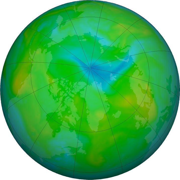 Arctic ozone map for 11 July 2020